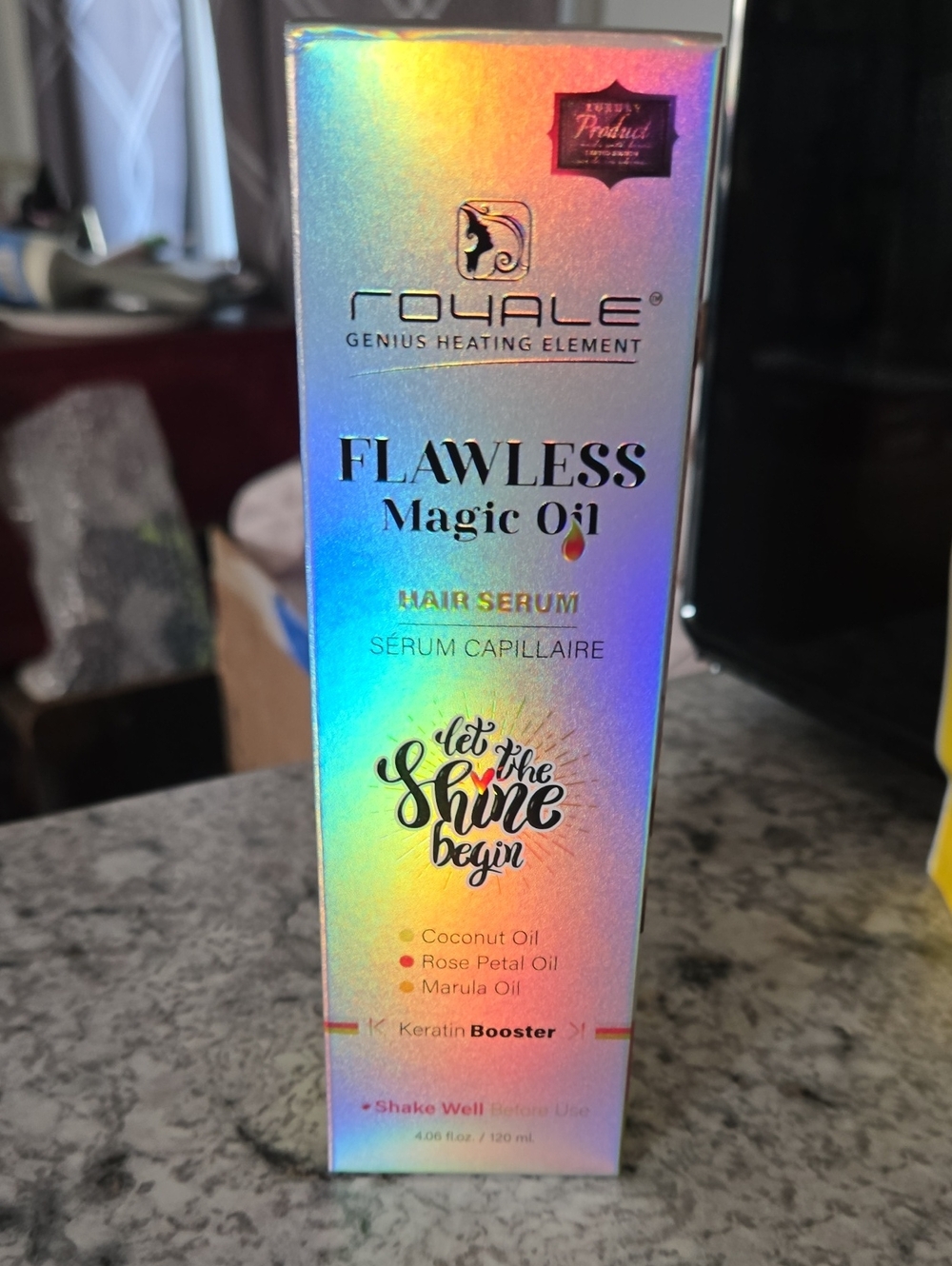 Royale Flawless Magic Oil Hair Serum — Pink Holographic Bottle